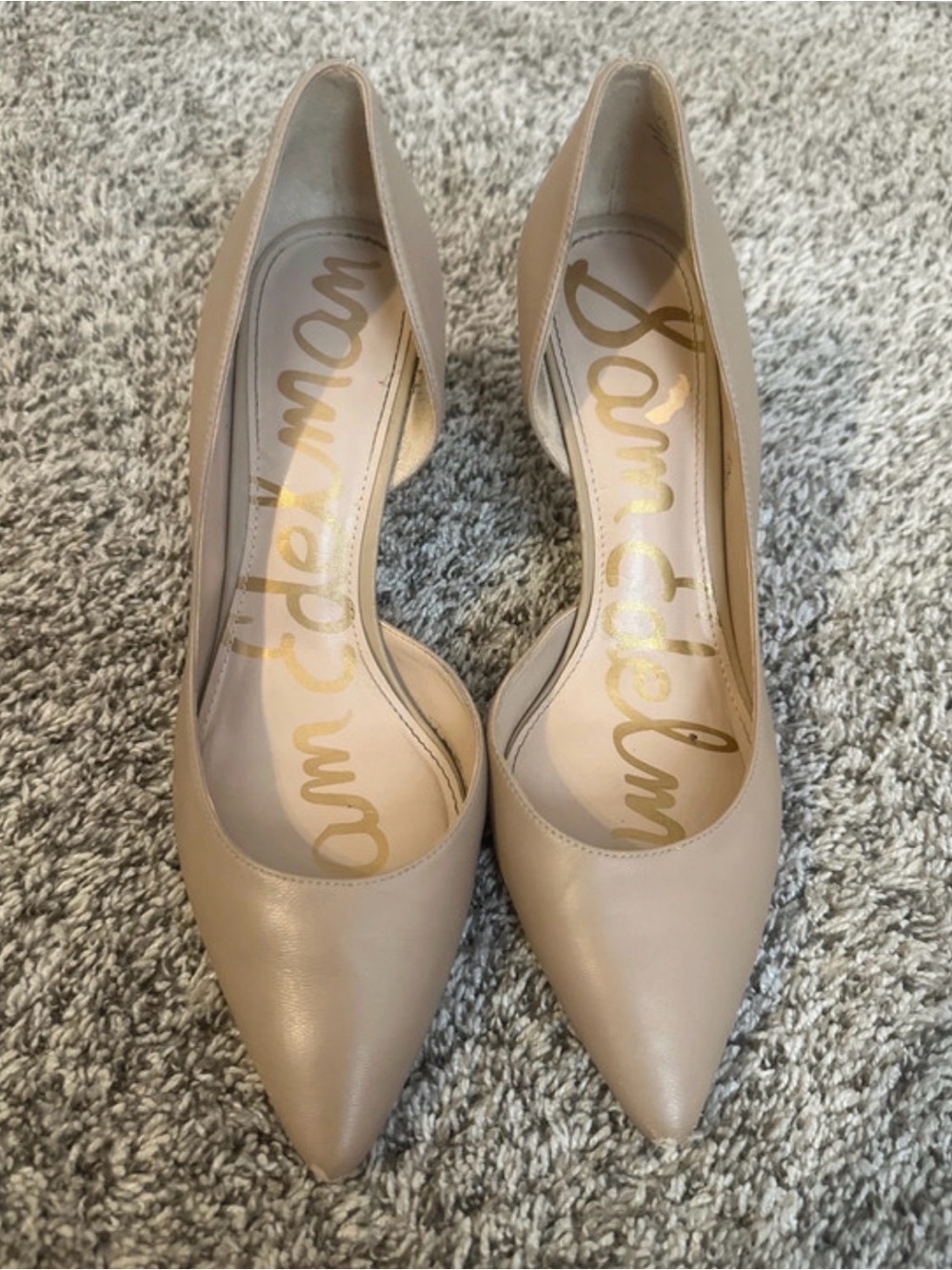 Sam Edelman Taupe Pointed-Toe Pumps